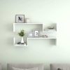 Wall Shelves 2 pcs 100x15x20 cm Engineered Wood – White