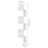 Wall Corner Shelf 20x20x127.5 cm Engineered Wood – High Gloss White