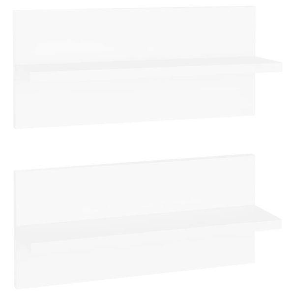 Wall Shelves 40×11.5×18 cm Engineered Wood – White, 2