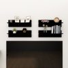 Wall Shelves 60×11.5×18 cm Engineered Wood – Black, 4