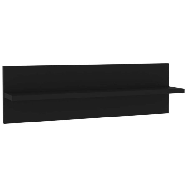 Wall Shelves 60×11.5×18 cm Engineered Wood – Black, 4