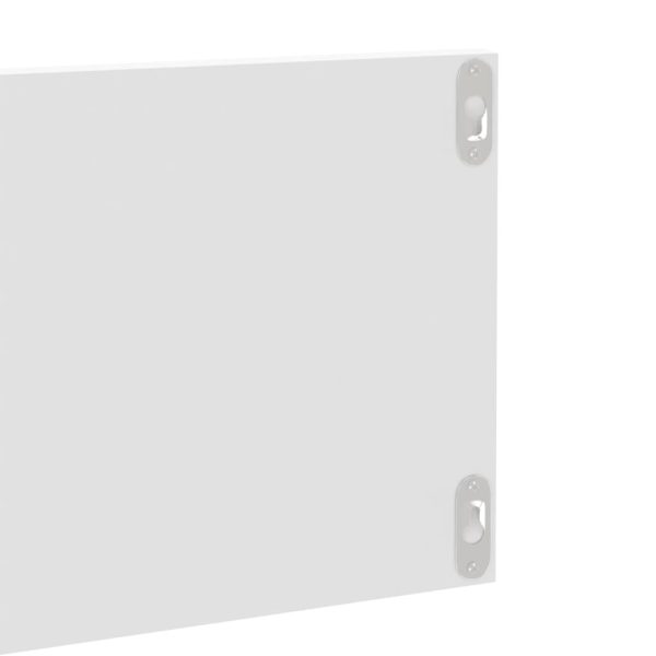 Wall Shelves 80×11.5×18 cm Engineered Wood – High Gloss White, 2