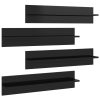 Wall Shelves 80×11.5×18 cm Engineered Wood – High Gloss Black, 4