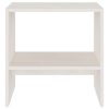 Brierley Bedside Cabinet 40×30.5×40 cm Solid Pinewood – White, 2