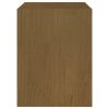 Brierley Bedside Cabinet 40×30.5×40 cm Solid Pinewood – Honey Brown, 1