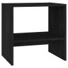 Brierley Bedside Cabinet 40×30.5×40 cm Solid Pinewood – Black, 1