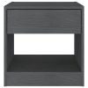 Wantage Bedside Cabinet 40x31x40 cm Solid Pinewood – Grey, 1