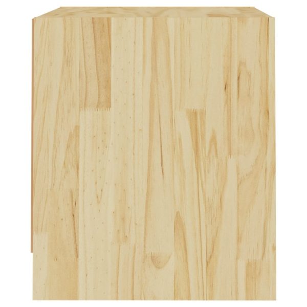 Haslingden Bedside Cabinet 40×30.5×35.5 cm Solid Pine Wood – Brown, 2