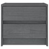 Haslingden Bedside Cabinet 40×30.5×35.5 cm Solid Pine Wood – Grey, 1