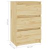 Apollo Bedside Cabinet 40×29.5×64 cm Solid Pine Wood – Brown, 2