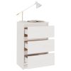 Apollo Bedside Cabinet 40×29.5×64 cm Solid Pine Wood – White, 1