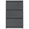 Apollo Bedside Cabinet 40×29.5×64 cm Solid Pine Wood – Grey, 1