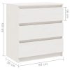 Honolulu Bedside Cabinet 60x36x64 cm Solid Pinewood – White