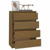 Dartmouth Side Cabinet 60x36x84 cm Solid Pinewood – Honey Brown