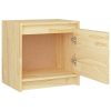 Halstead Bedside Cabinet 40×30.5×40 cm Solid Pinewood – Brown, 2