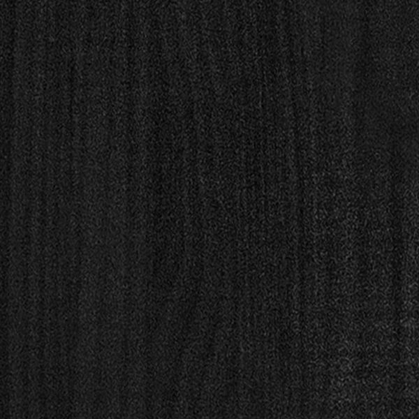 Halstead Bedside Cabinet 40×30.5×40 cm Solid Pinewood – Black, 1