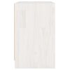 Cleethorpes Bedside Cabinet 40x31x50 cm Solid Pinewood – White, 2