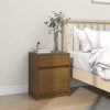 Cleethorpes Bedside Cabinet 40x31x50 cm Solid Pinewood – Honey Brown, 1