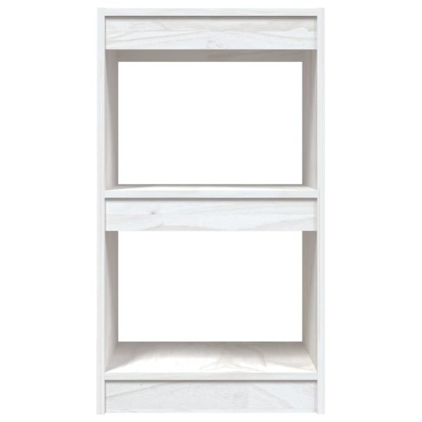 Book Cabinet Solid Pinewood – 40x30x71.5 cm, White