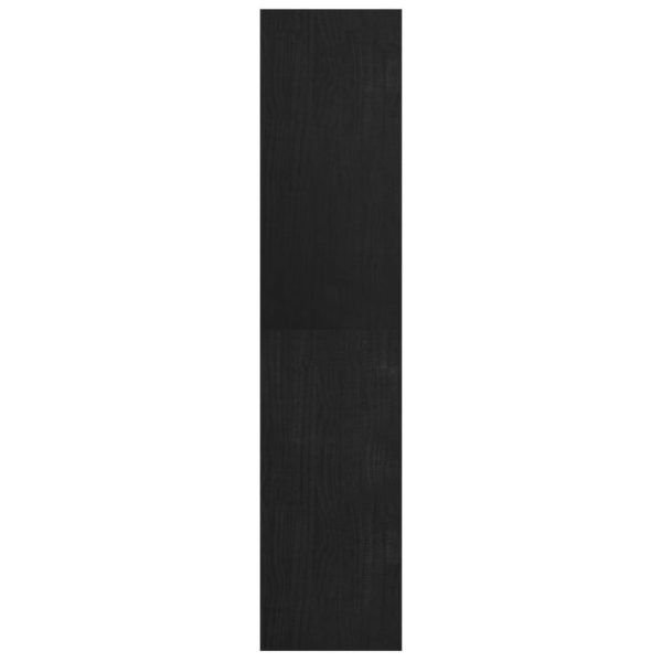 Book Cabinet Solid Pinewood – 40x30x135.5 cm, Black