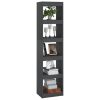 Book Cabinet Solid Pinewood – 40x30x167.5 cm, Grey