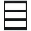 Book Cabinet Solid Pinewood – 100x30x103 cm, Black