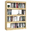 Book Cabinet Solid Pinewood – 100x30x135.5 cm, Brown