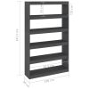 Book Cabinet Solid Pinewood – 100x30x167.5 cm, Grey