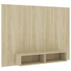 Adrian Wall TV Cabinet 135×23.5×90 cm Engineered Wood – Sonoma oak