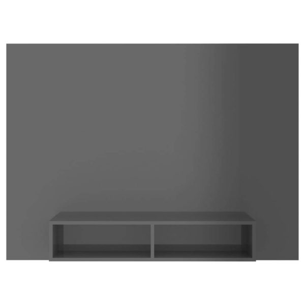 Adrian Wall TV Cabinet 135×23.5×90 cm Engineered Wood – High Gloss Grey