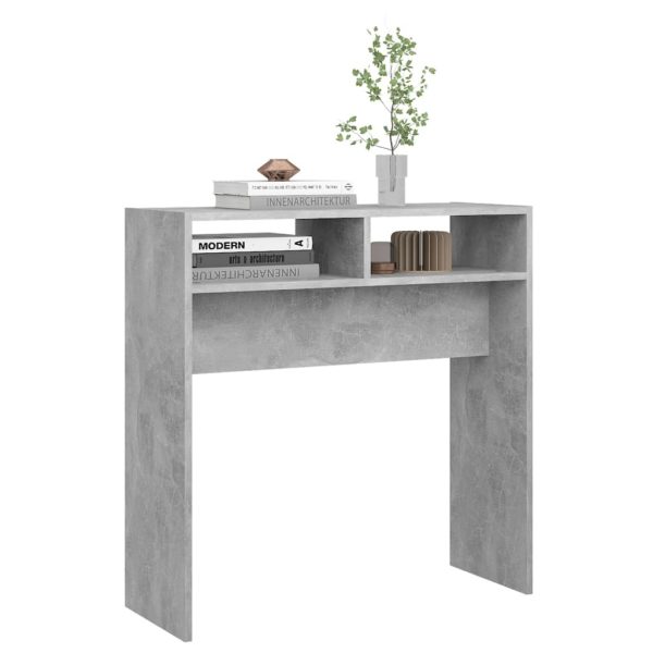 Console Table 78x30x80 cm Engineered Wood – Concrete Grey