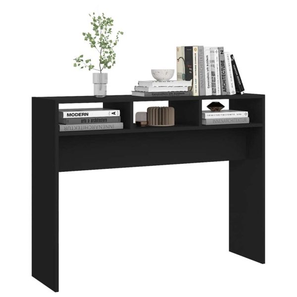 Console Table 105x30x80 cm Engineered Wood – Black