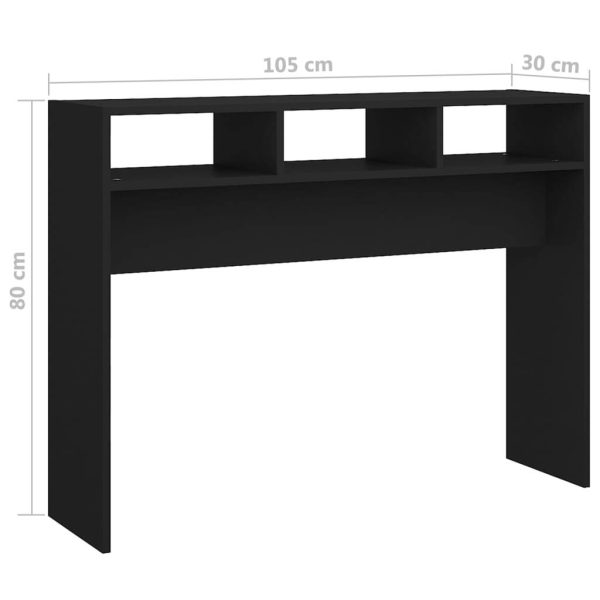 Console Table 105x30x80 cm Engineered Wood – Black