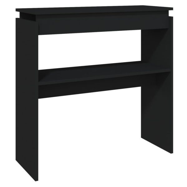 Console Table 80x30x80 cm Engineered Wood – Black