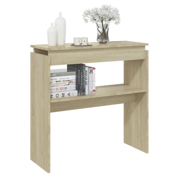 Console Table 80x30x80 cm Engineered Wood – Sonoma oak