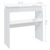 Console Table 80x30x80 cm Engineered Wood – High Gloss White
