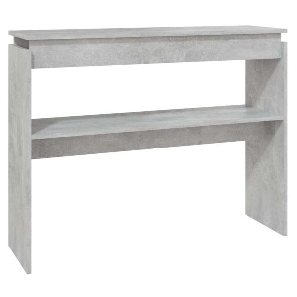 Console Table 102x30x80 cm Engineered Wood – Concrete Grey