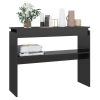 Console Table 102x30x80 cm Engineered Wood – High Gloss Black