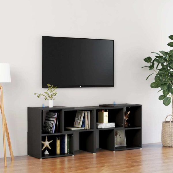 Wilbraham TV Cabinet 104x30x52 cm Engineered Wood – Black