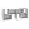 Wilbraham TV Cabinet 104x30x52 cm Engineered Wood – Concrete Grey