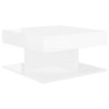 Coffee Table 57x57x30 cm Engineered Wood – High Gloss White