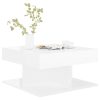 Coffee Table 57x57x30 cm Engineered Wood – High Gloss White