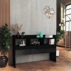 Sideboard 105x30x70 cm Engineered Wood – High Gloss Black