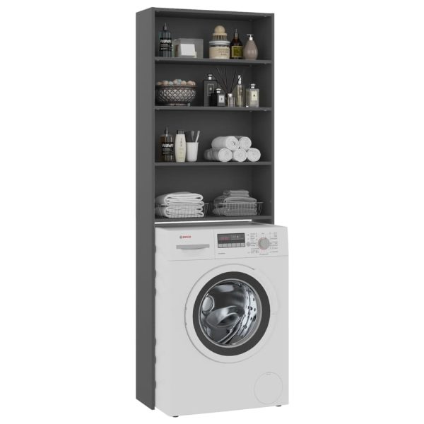 Washing Machine Cabinet 64x24x190 cm – Grey