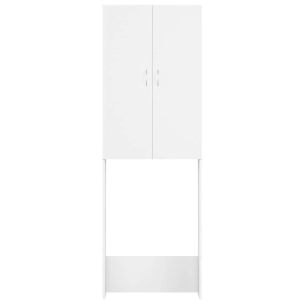 Washing Machine Cabinet 64×25.5×190 cm – White