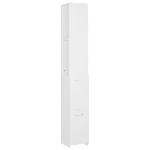 Bathroom Cabinet 25x25x170 cm Engineered Wood – White