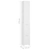 Bathroom Cabinet 25x25x170 cm Engineered Wood – White