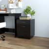 Rolling Cabinet 45x38x54 cm Engineered Wood – Black