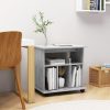 Rolling Cabinet 60x45x60 cm Engineered Wood – Concrete Grey