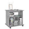 Rolling Cabinet 60x45x60 cm Engineered Wood – Concrete Grey
